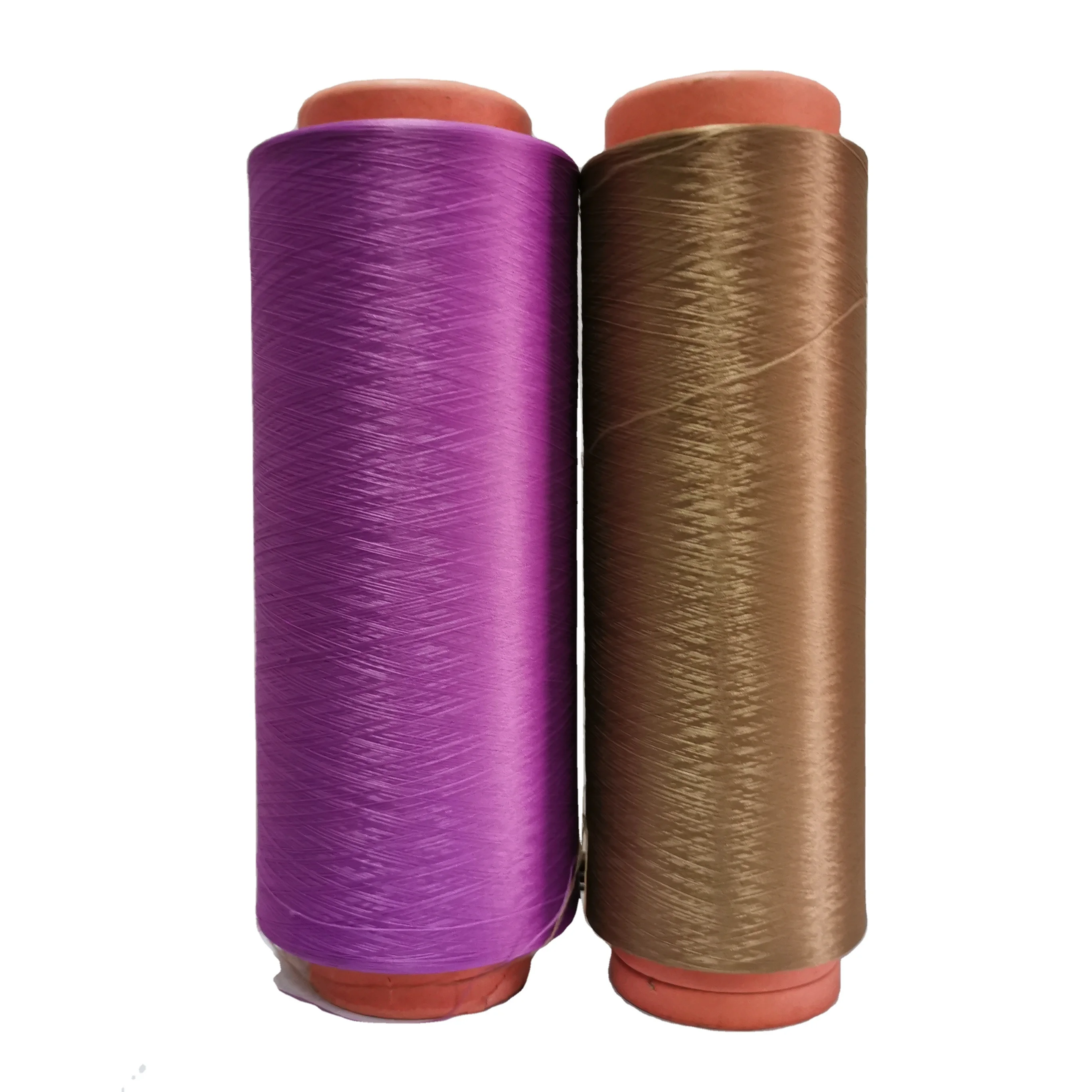 Переработанная GRS полиэфирная DTY 75D/144F холодная сухая полиэфирная Влагоотводящая пряжа для вязания крючком