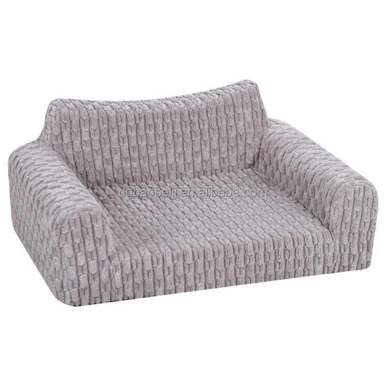 Sponge soft pet bed handmade high quality plush cat and dog sofa bed odorless pet sofa