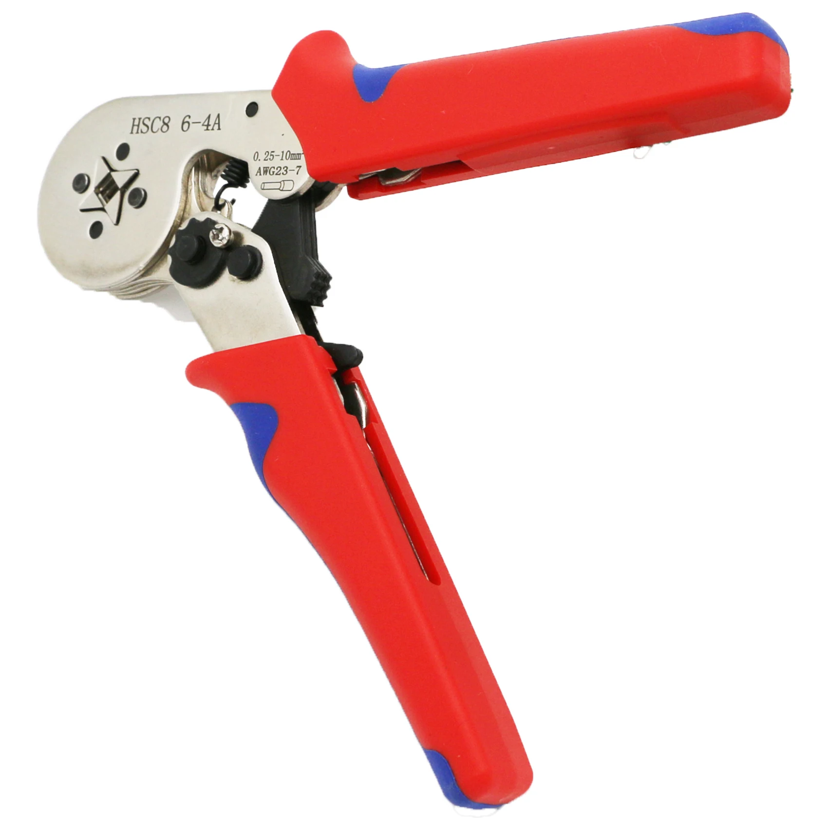 SUGETOOLS Ferrule Crimping Tool 0.25-10mm Awg 23-7 Self-Adjustable Ratchet Crimp Plier