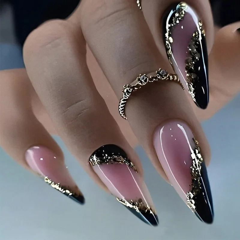 High Quality Fashion Luxury Press On Nails Long Coffin Manicure Private Label Press On Nails Tips Design
