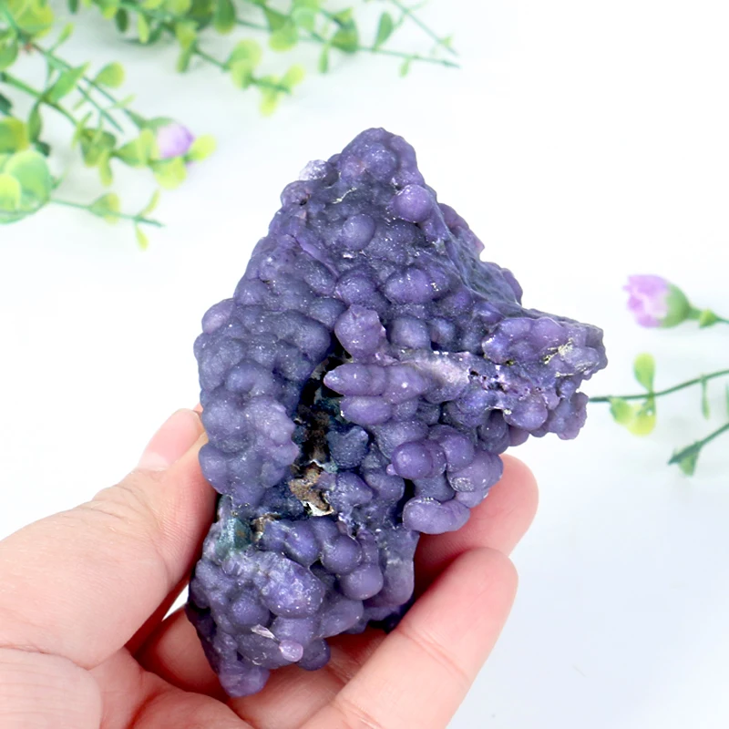Wholesale Natural Raw Purple Grape Agate Cluster Indonesia Mineral Specimen Grape Agate Cluster For Fengshui