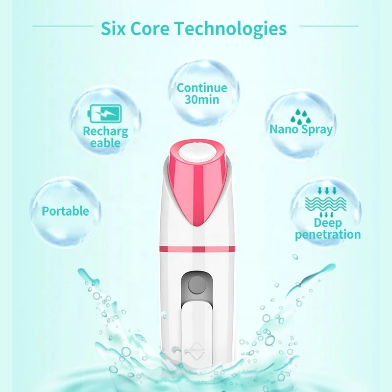 Handy Skin Care 20 ml Mini Face Humidifier Nano Face Moisturizing Mist Sprayer Mini Nano Facial Mist Sprayer