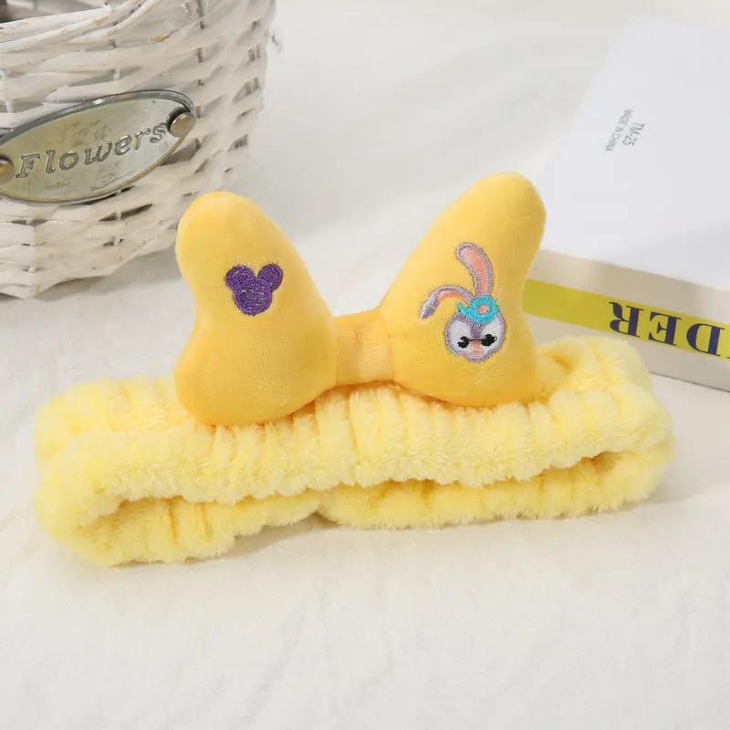 Women facial makeup head band soft coral fleece head wraps hair band for shower washing face