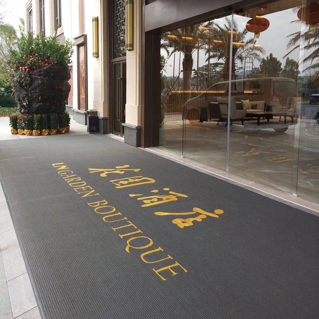 Welcome Anti slip Colorful and Pvc Coil Spaghetti Noodle Style Vinyl Loop floormat 4000