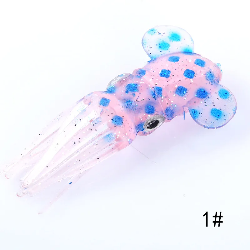 Hot sell Soft octopus lure Luminous Soft body Swimbait Rubber Squid Lure Soft Plastic Lure