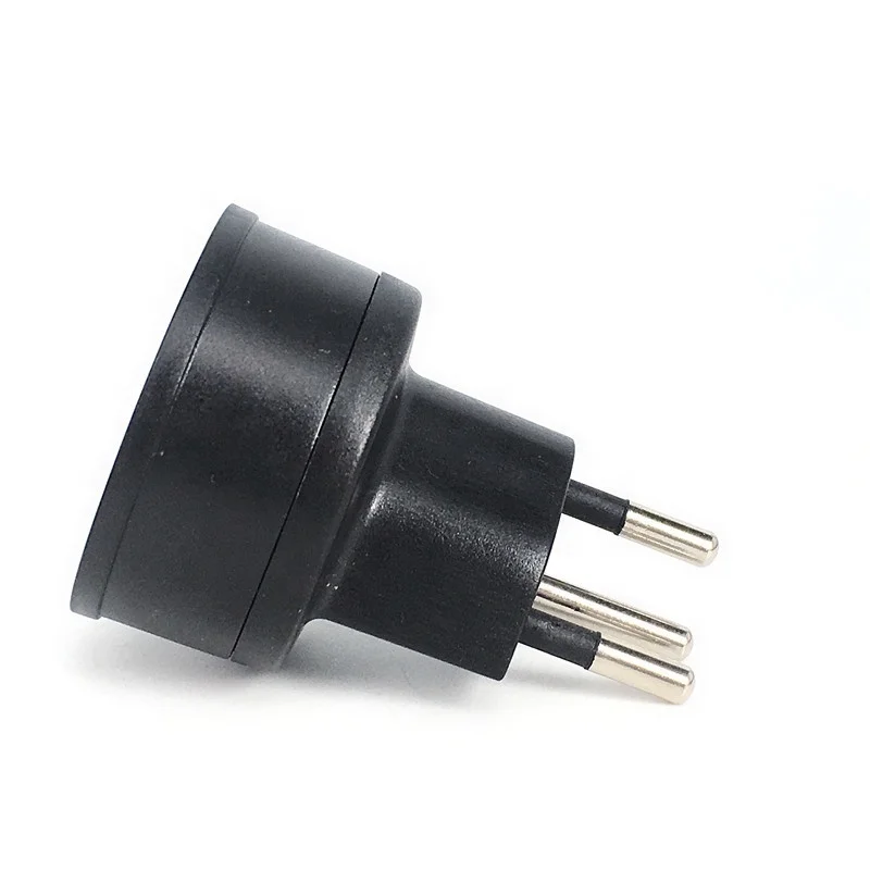 10A 250V 3 pin French Schuko to Swiss Converter Plug Adapter EU to Switzerland Adaptor