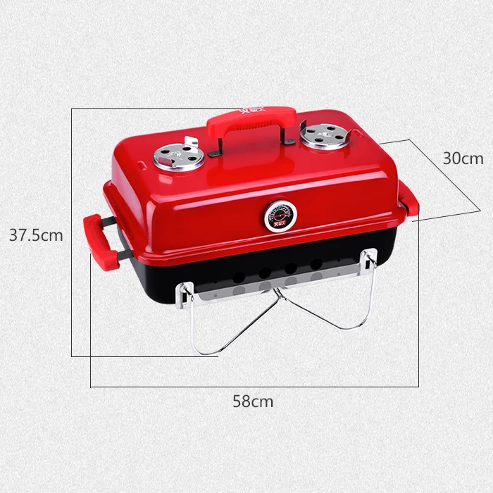 Mini Portable Foldable Camping BBQ Grills Outdoor Indoor Tabletop Smokeless Multi-function BBQ Smoker Charcoal Barbecue Grill