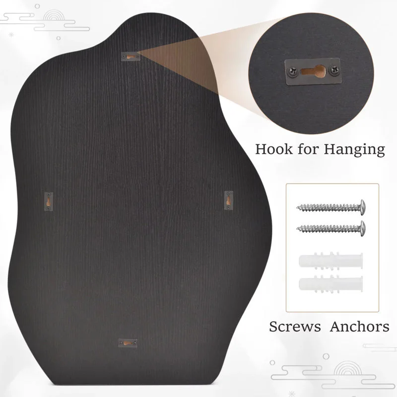 wall mounted irregular shaped mirror Beite newly design black frame irregular mirrors wall for wholesale
