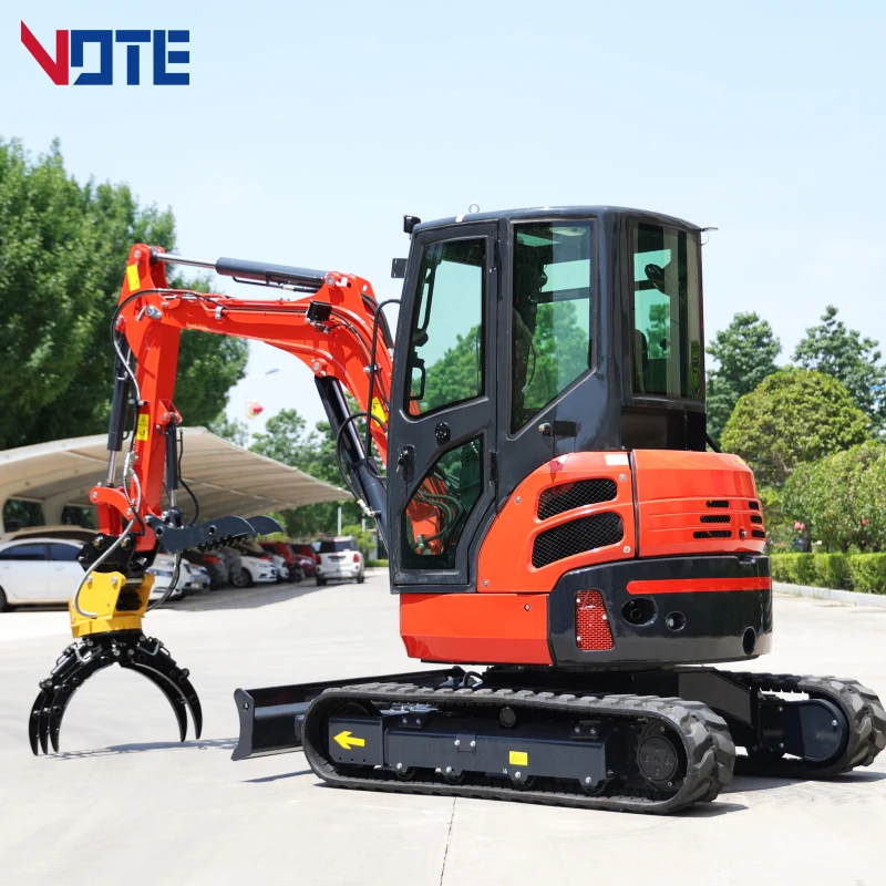 FREE SHIPPING Mini Excavator 3.5 Ton EPA small Kubota Engine excavators 1 Ton 2 ton Digger Machine Farm Mini Excavator price