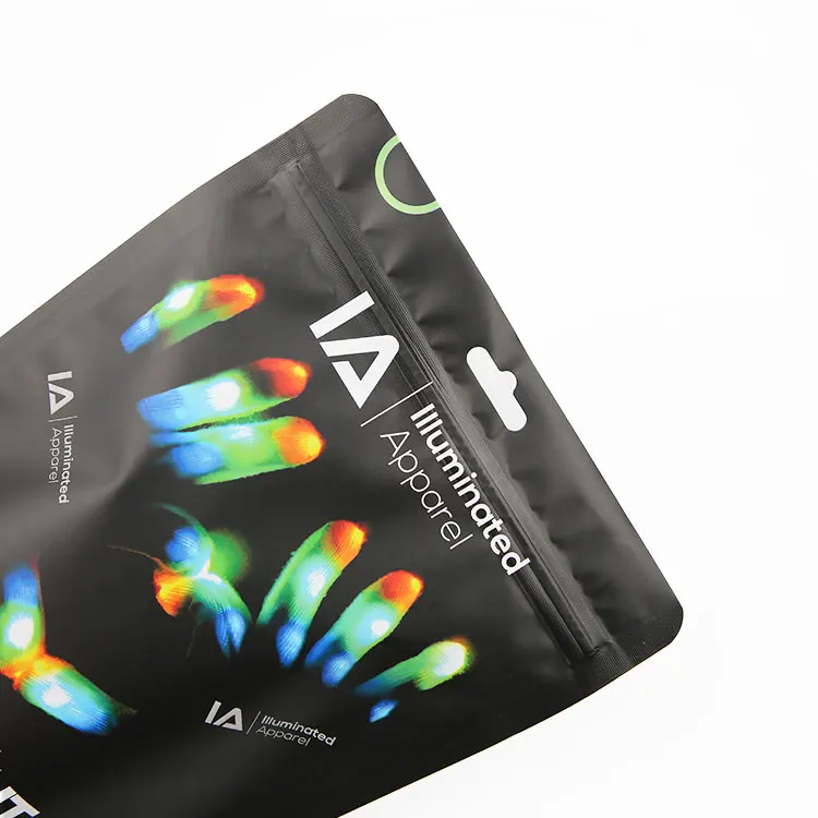 Custom printed ziplock clothing clothes packaging transparent t shirt swimwear underwear frosted plastic bag with zipper