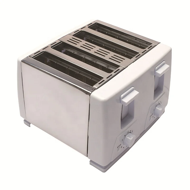 1400W Kitchen Appliances Auto Electric Bread Toaster With Reheat Function 4 Slice Stainless Steel Toaster
