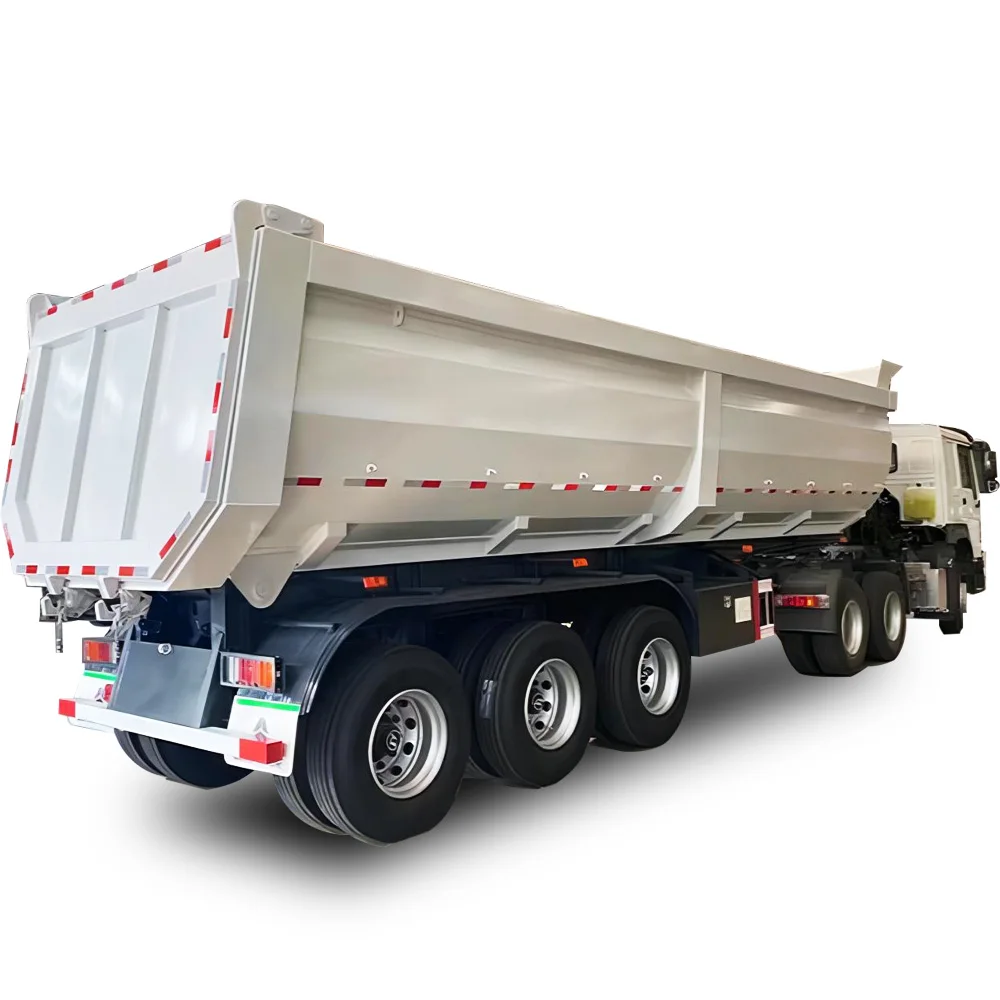 Factory Direct Heavy Duty U-Shape 3 4 6 Axles End Semi Tipping Trucks for Sale at Competitive Prices