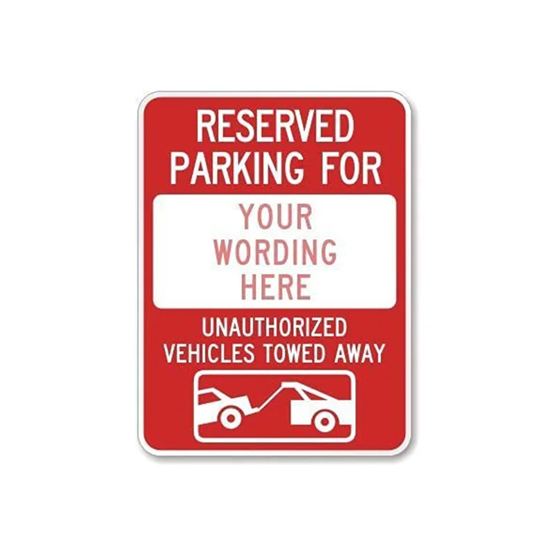 18x12 Inch Custom Reserved Parking for  Add Your Wording Here metal signs retro vintage aluminum signs acm sign board
