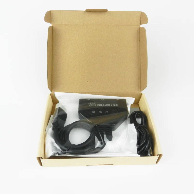 4K 3 Port HDMI Switch  3x1 1080P 3D HDMI Auto Switch 3 In 1 Out Pigtail Converter out pigtail Cable For DVD HDTV Xbox PS3 PS4