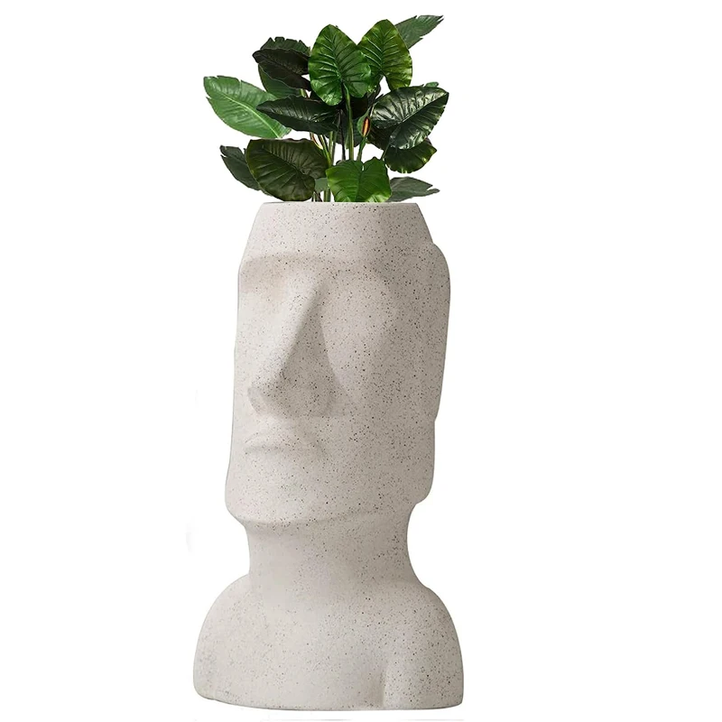 Custom Ceramic tiki flower pot 3D Tiki planter home decor OEM ODM design logo