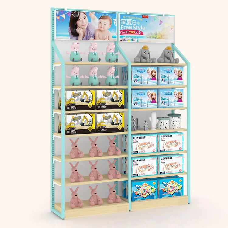 Meicheng Store Shelves Display Racks Baby Car Storage Rack Metal Display Stand Diaper Milk Powder Display Stand