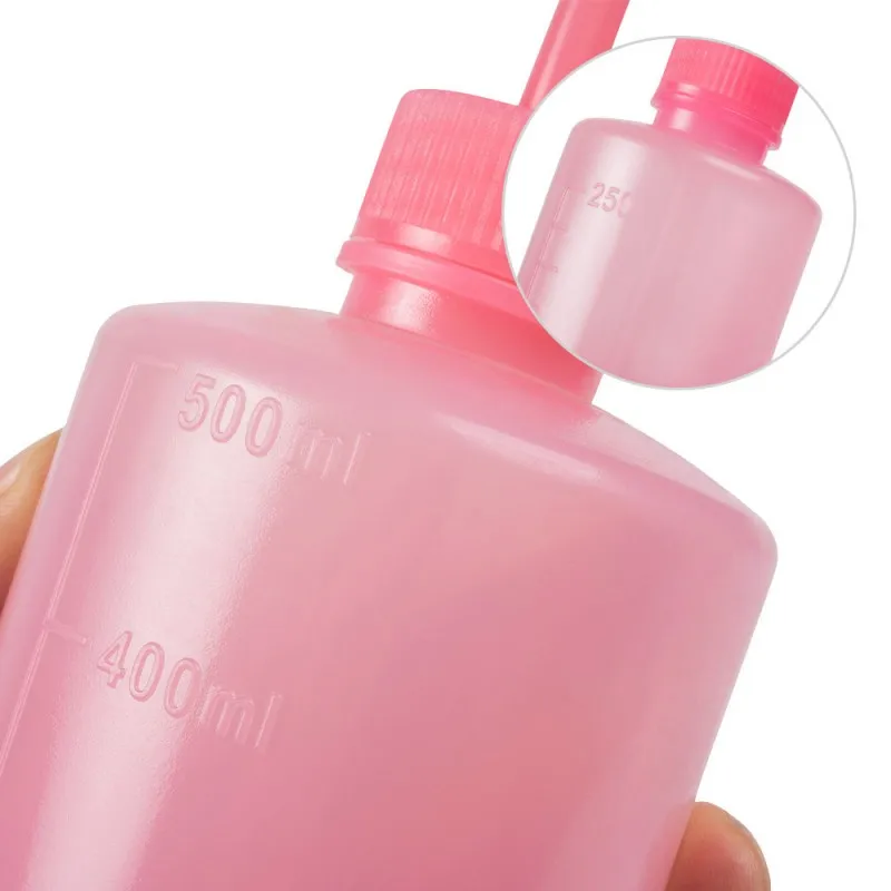 Eyelash plastic wash bottles tattoo washing bottle plastic bag round pet clear bottle Graduated 250ml