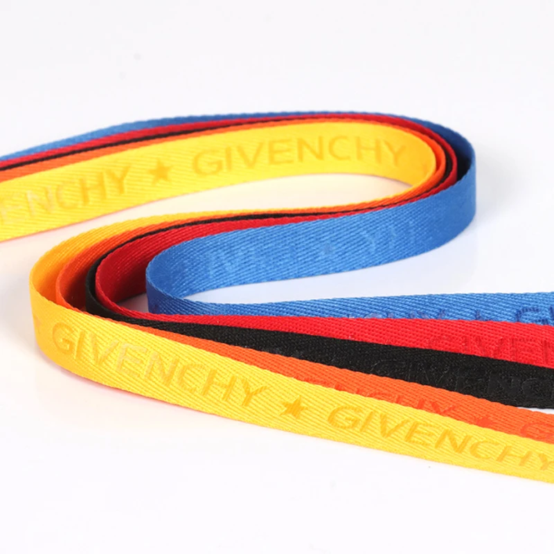 custom polyester  printed stretch t shirt neck tape cotton for garment