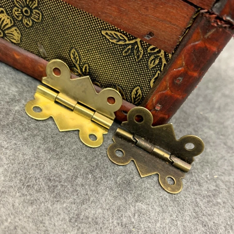Hinges 24X21MM Small Butterfly Furniture Hinge Box Small Small Hardware Decorative Metal for Wooden Kitchen Cabinet Wood