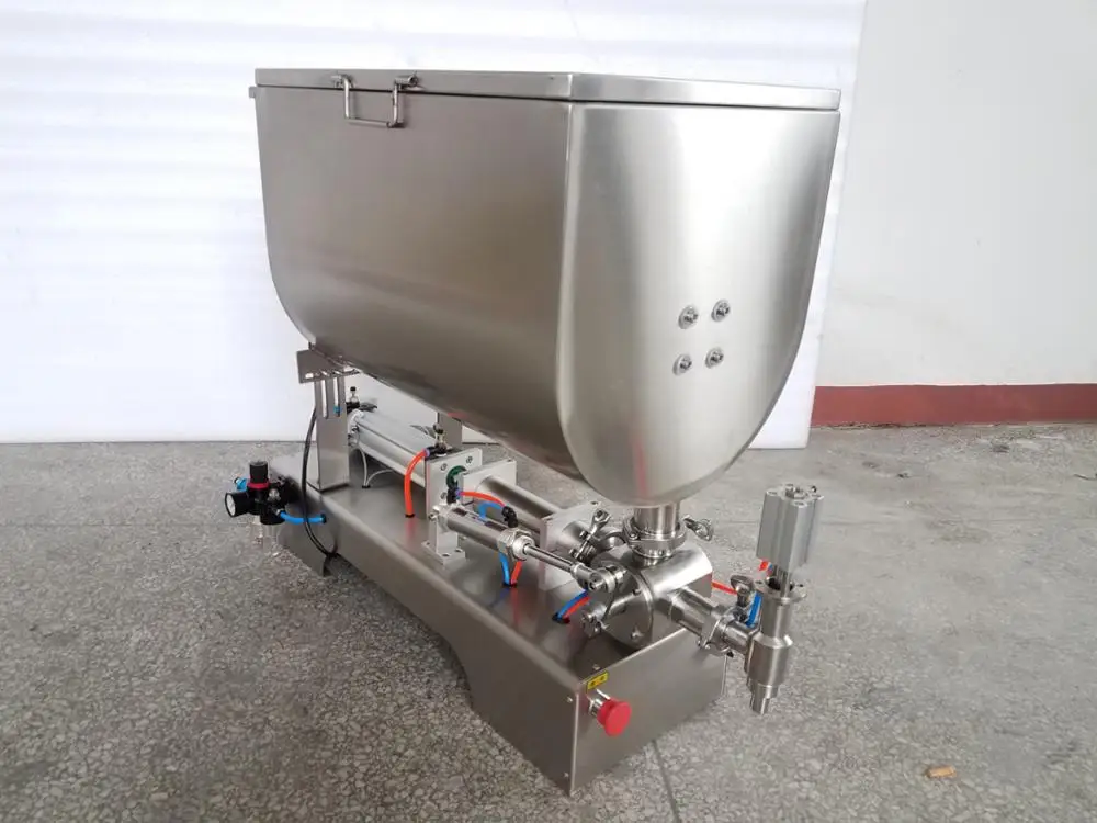 U Type Tomato Paste Chilli Sauce Filling Mixing Machine Beef Sauce Bean Sauce Semi Automatic Pneumatic Filling Machine