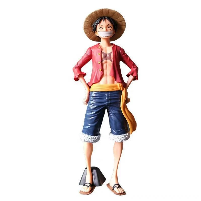 One Piece Art King 20th Anniversary Anime Pvc Figure Red Cloak King One Piece Monkey D Luffy Collectible Model 27cm