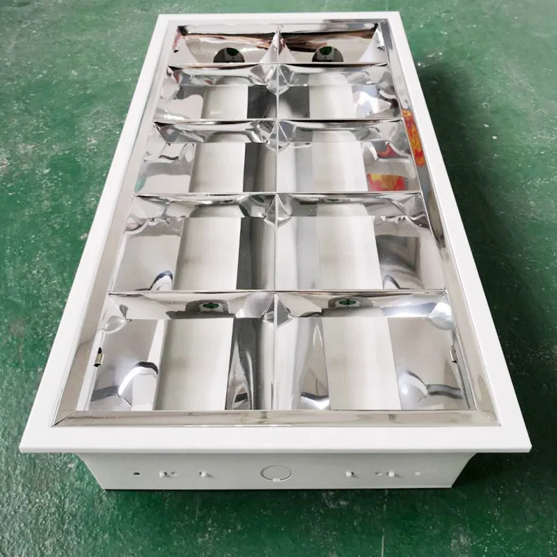 Easy Install 2ft grille light 30x60 300x600mm louver fitting grille lamp fluorescent light 9w 18w t8 emergency grill light
