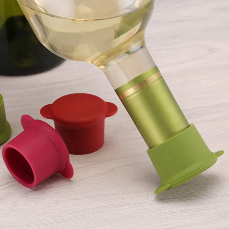 ODM OEM Custom Bottle  Reusable Silicone Wine Bottle Stoppers