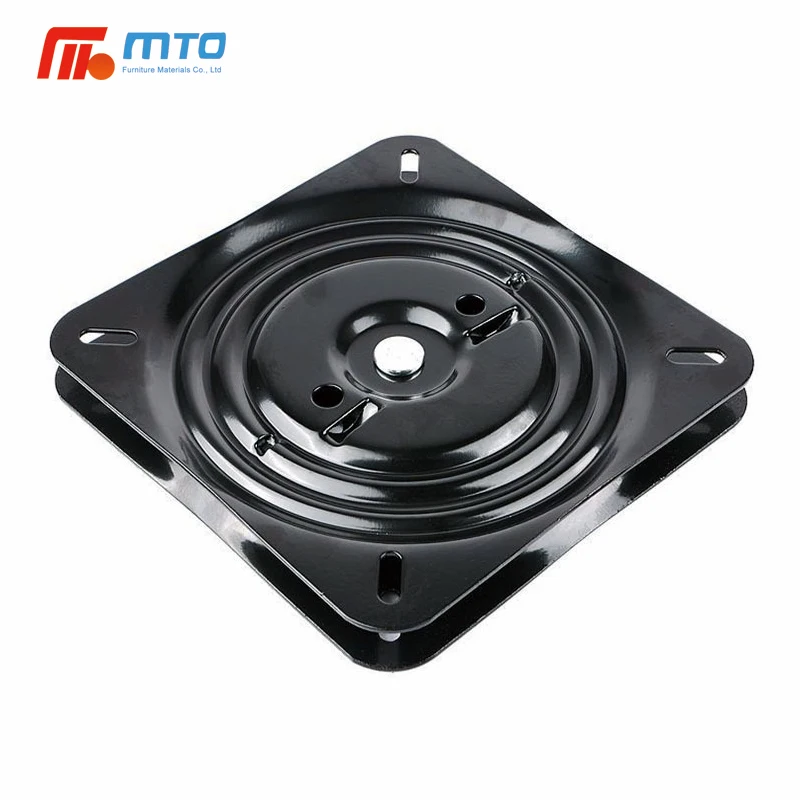 Factory Supply Black coating full ball iron chair swivel Plate For Furniture Accessories