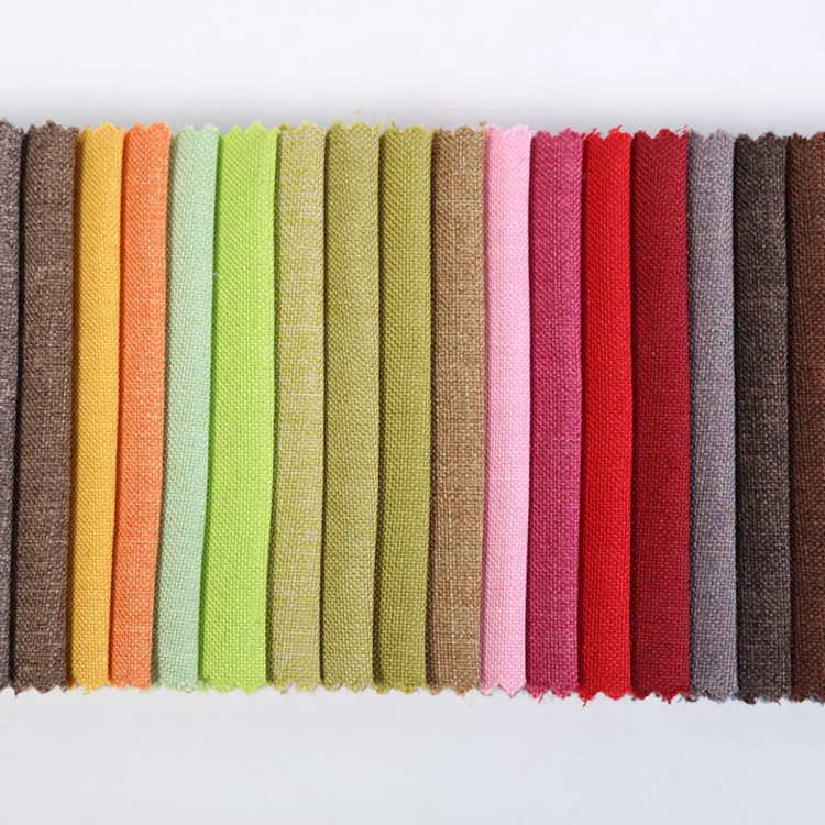 Breathable Plain Dyed Water-soluble 100 Percent Upholstery Custom Pure Linen Fabric