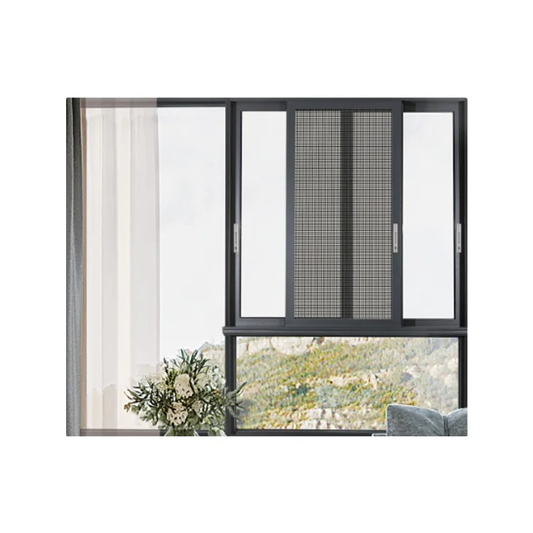 simple design veranda aluminum frame materials aluminium profile security grill design smart french sliding window