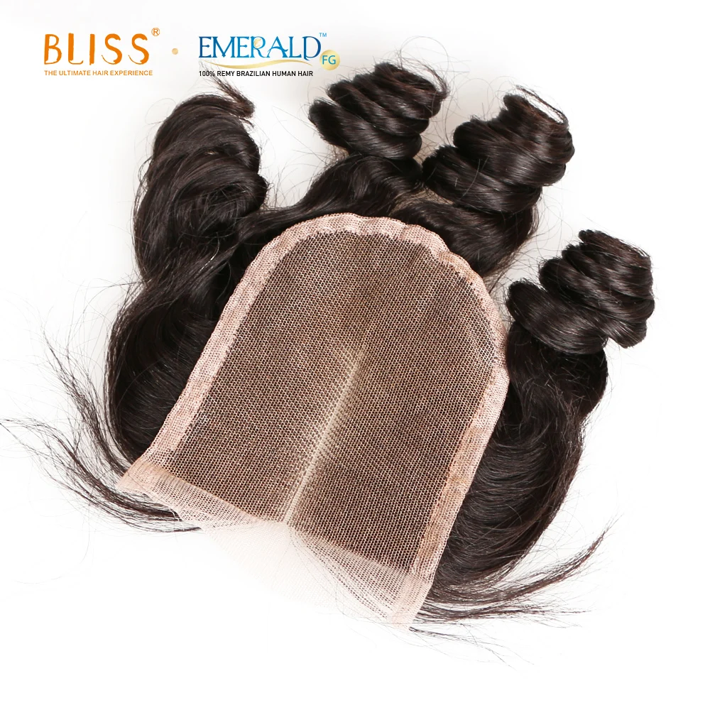 Bliss Emerald Virgin Remy Brazilian 4x4 Lace Closure Frontal Movad Curl Funmi Hair Egg Curl Cuticle Aligned Cheap Price Closure