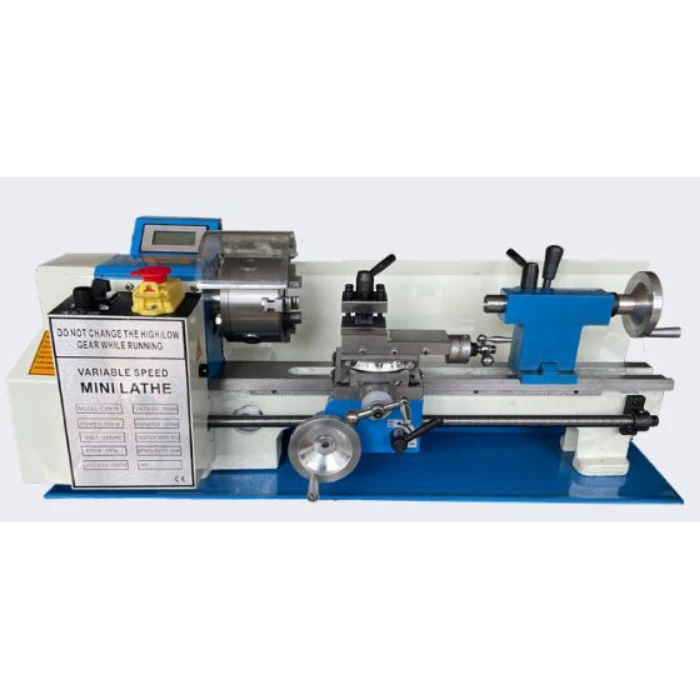 CJ0618 700W 7x13 Inch Brushless Small Lengthened Metal Lathe for Home Using  Wood Lathe Metal Mini Bench Lathe Machine