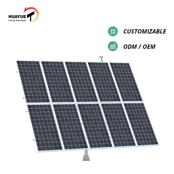 5KW 6KW HYS-10PV-144-LSD Rational construction dual axis sun tracker solar tracker price solar tracker
