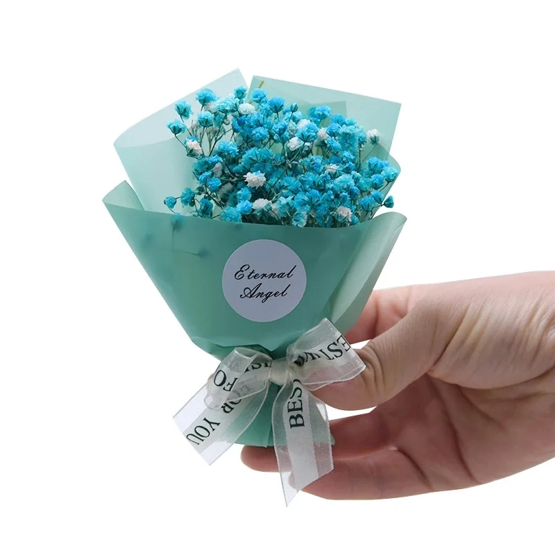 wholesale handmade dried flowers bouquet mini babybreath flower for valentines day