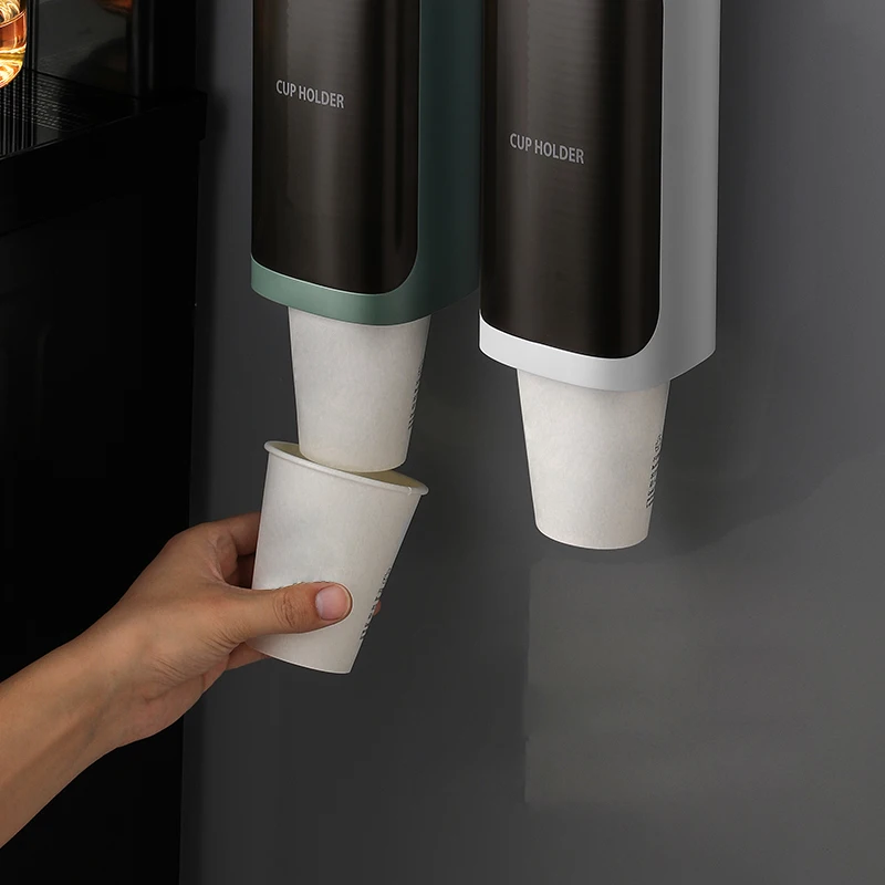 New product double barrels disposable cup storage rack for water dispenser