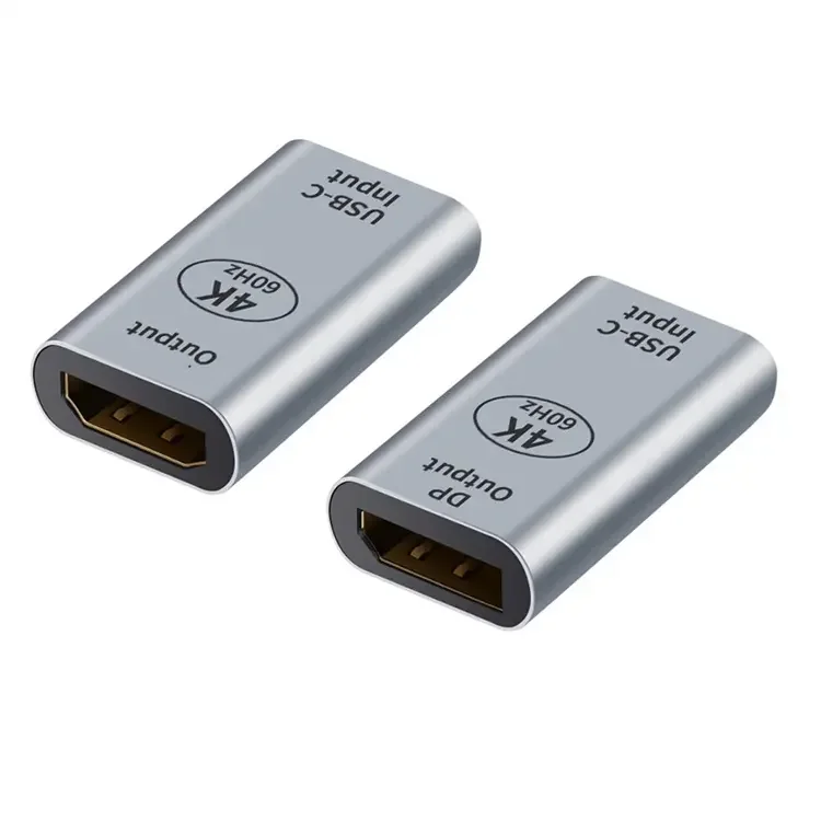 Type C To HDTV/DP/Mini DP Converter Female To Female USB C HD Video Converter For Macbook Pro 4K Display Port Adapter