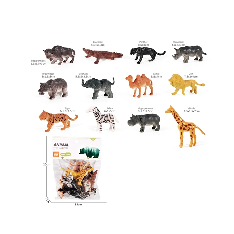 5CM Rubber PVC Desert Animals Series 3D Simulated Orange Color Mini Plastic Camel Toy For Boys & Girls