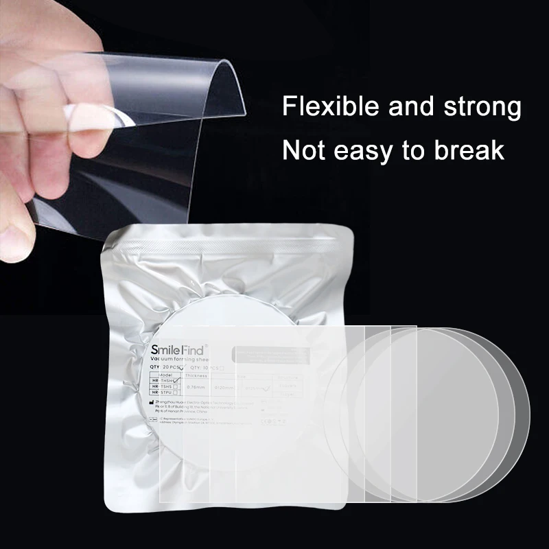 Invisible Orthodontic Plastic Alignment 0.8mm 0.6mm 0.75mm 1mmhard Soft Dental Clear Aligners Petg Tpu Vacuum Aligner Sheets