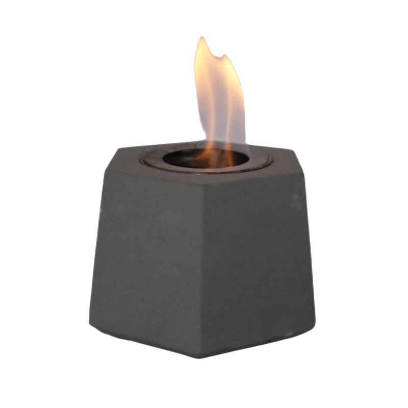 Indoor Round Portable Bio Ethanol Concrete Cement Fireplace Tabletop Fire Pit
