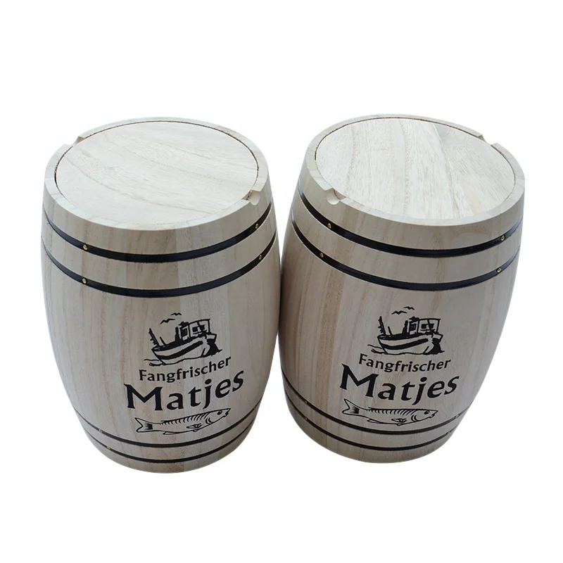 Небольшие кофейные бочки из натурального дерева с логотипом на заказ