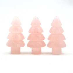 Hot Sale Nature Crystal Quartz Carving Christmas Trees Crystal Crafts Healing for Christmas Decoration