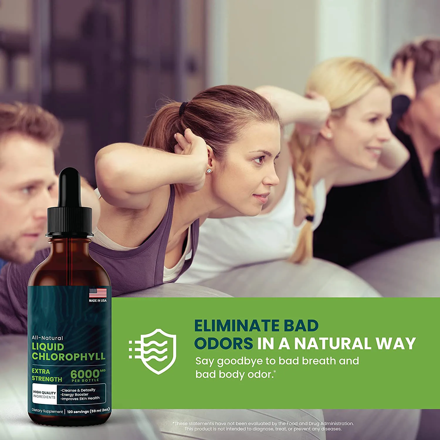 Private Label Chlorophyll Liquid Drops Supports Gut Health Digestion Energy Radiant Skin 60ml Chlorophyll Drops Liquid