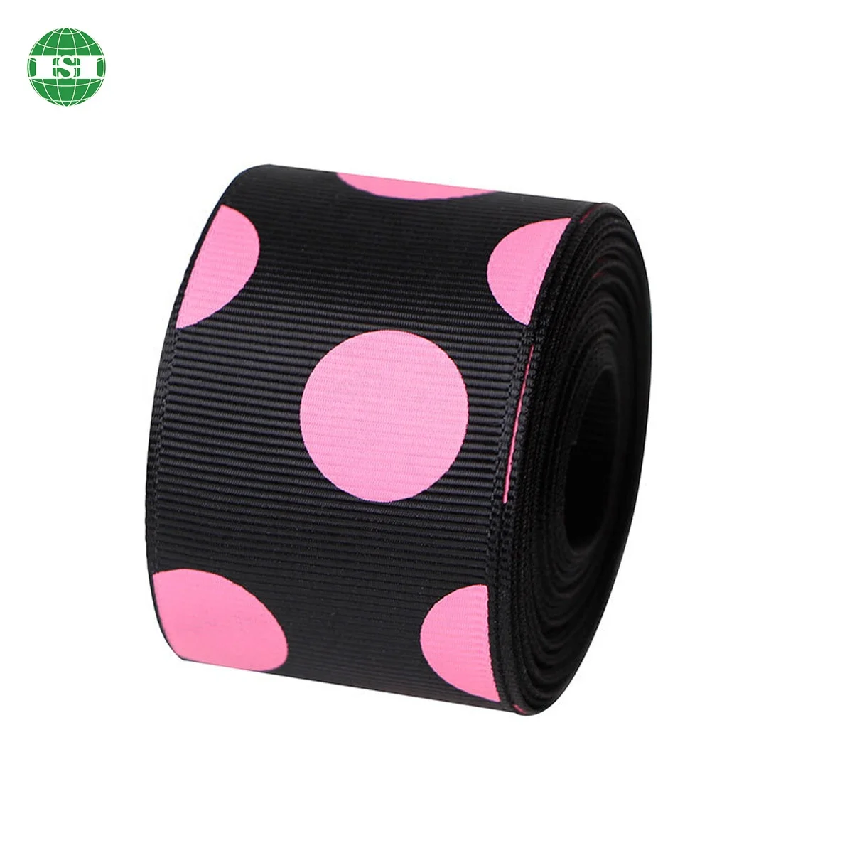 Personalized your design printing pink dots grosgrain ribbon tape