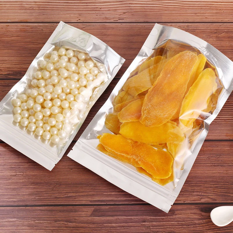 Transparent  Aluminum Foil Stand Up Pouch Doypack Packaging Zipper Bag With Resealable Ziplock