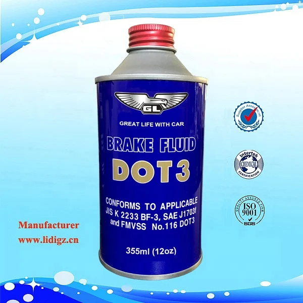 High quality DOT3 and DOT4 brake fluid 250ml-500ml