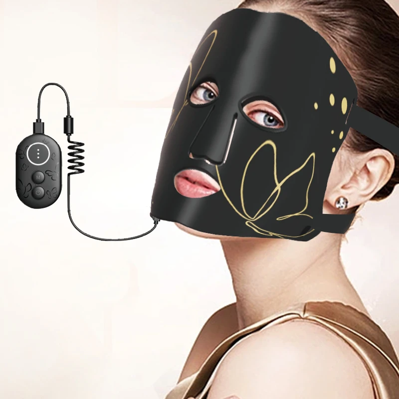 electrical red green orange yellow light therapy wrinkle reduction silicone female led light lamp therapy facial mask