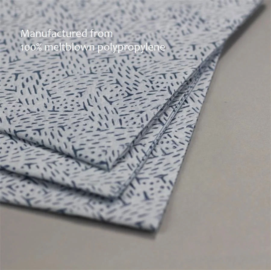 Wholesale Durable Custom High quality Interfold pop up box Melt blown PP absorbent oil industrial Degreasing Wipes