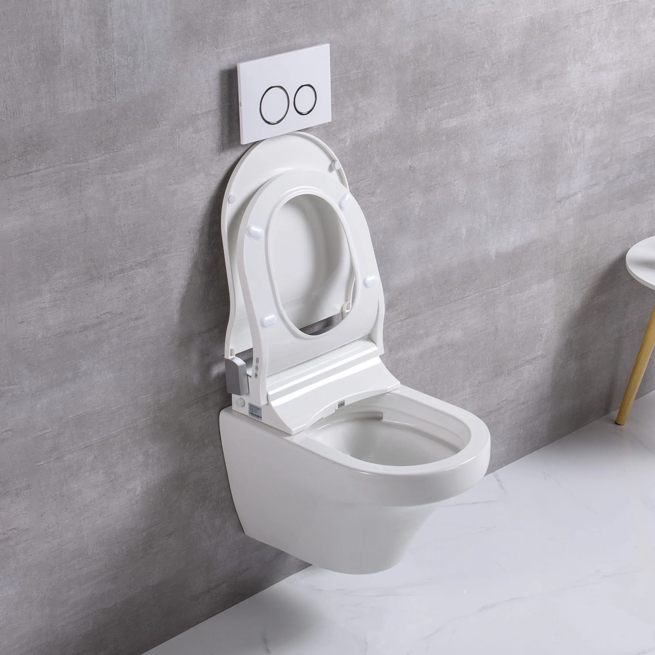 European Bathroom Ceramic Intelligent Toilet Modern Luxury Electric Automatic wall hung  super water saving smart toilet