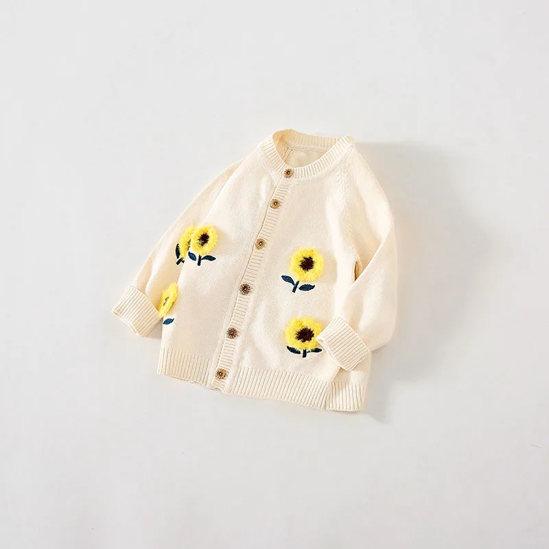 Lovely Sweet Baby Clothes Sweater girls clothes Cotton Spring Autumn Girl Sweater Girl cardigan Unisex with Fruit Pattern