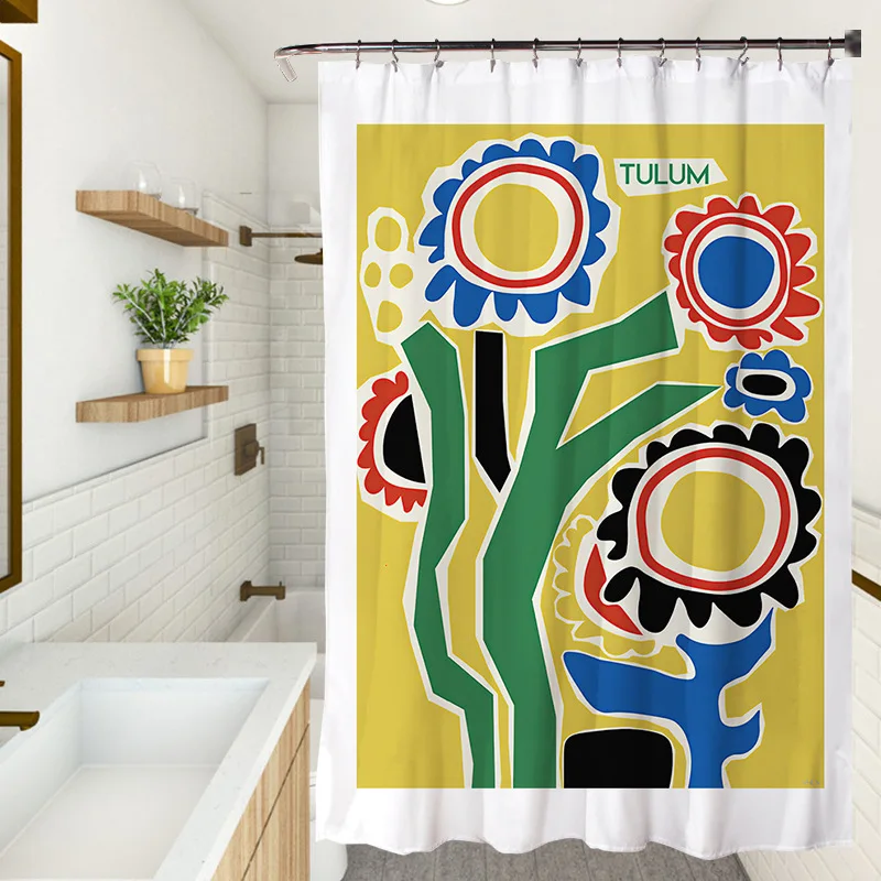 wholesale Korea fresh ins style waterproof shower curtain for bathroom
